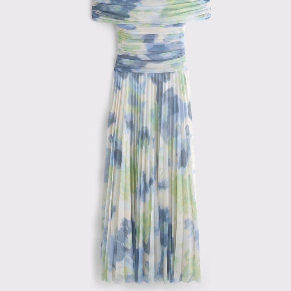 The A&F Giselle Drop-Waist Mesh Maxi Dress